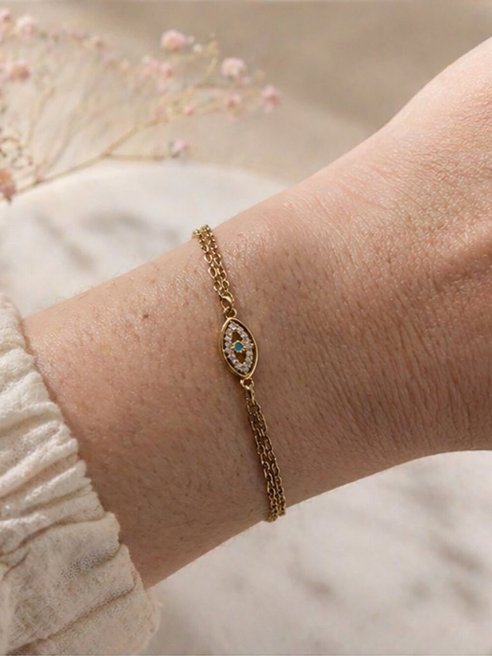 Lè dans la Lune Evil Eye Bracelet